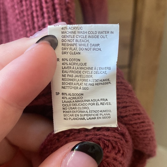 RD Style - Rowca Cotton Blend Crew Neck Sweater - Burgundy - Medium - Picture 8 of 8